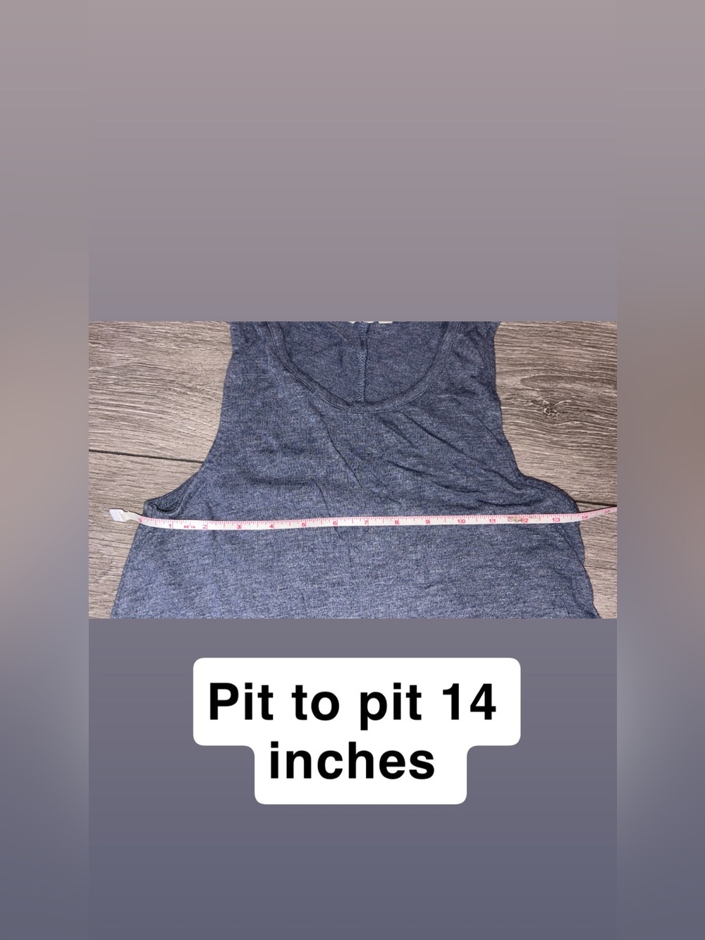 Madewell Size Small Tank Dress Blue/Gray Knee Length EUC Comfy - Picture 4 of 6